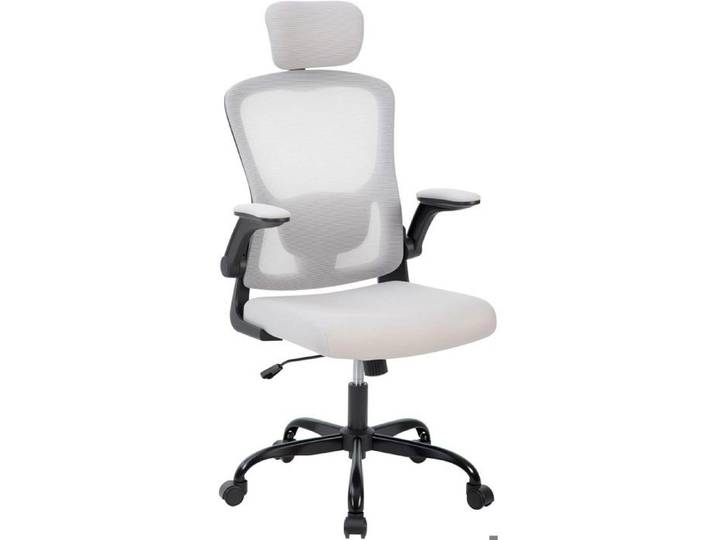 CHAISE ERGONOMIQUE CERTIFIÉE-SALUT- Appuie-Tête/Lombaire Réglables - Siège Bureau avec Dossier Maillé Anti-transpiration