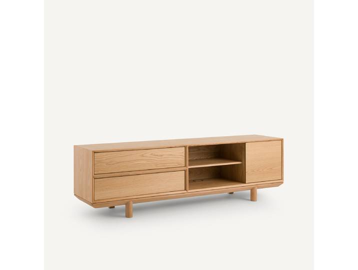 Emmanuel Gallina X Am.pm Meuble TV chêne et plaqué GLORIA Beige