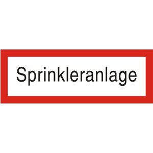 Abtec Hinweisschild DIN 4066, Folie, 29,7 x 10,5 cm, Feuerwehr, Sprinkleranlage