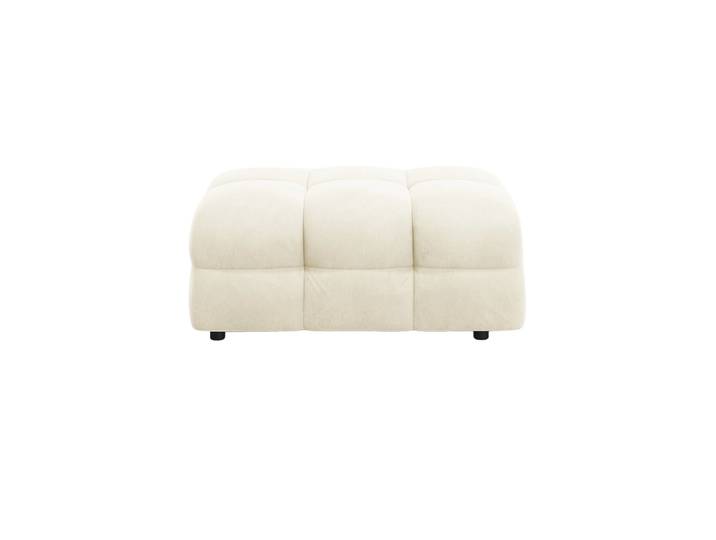 Design Sitzpouf „Kendal“ Samt Elfenbein Chosen by Bloomingloft