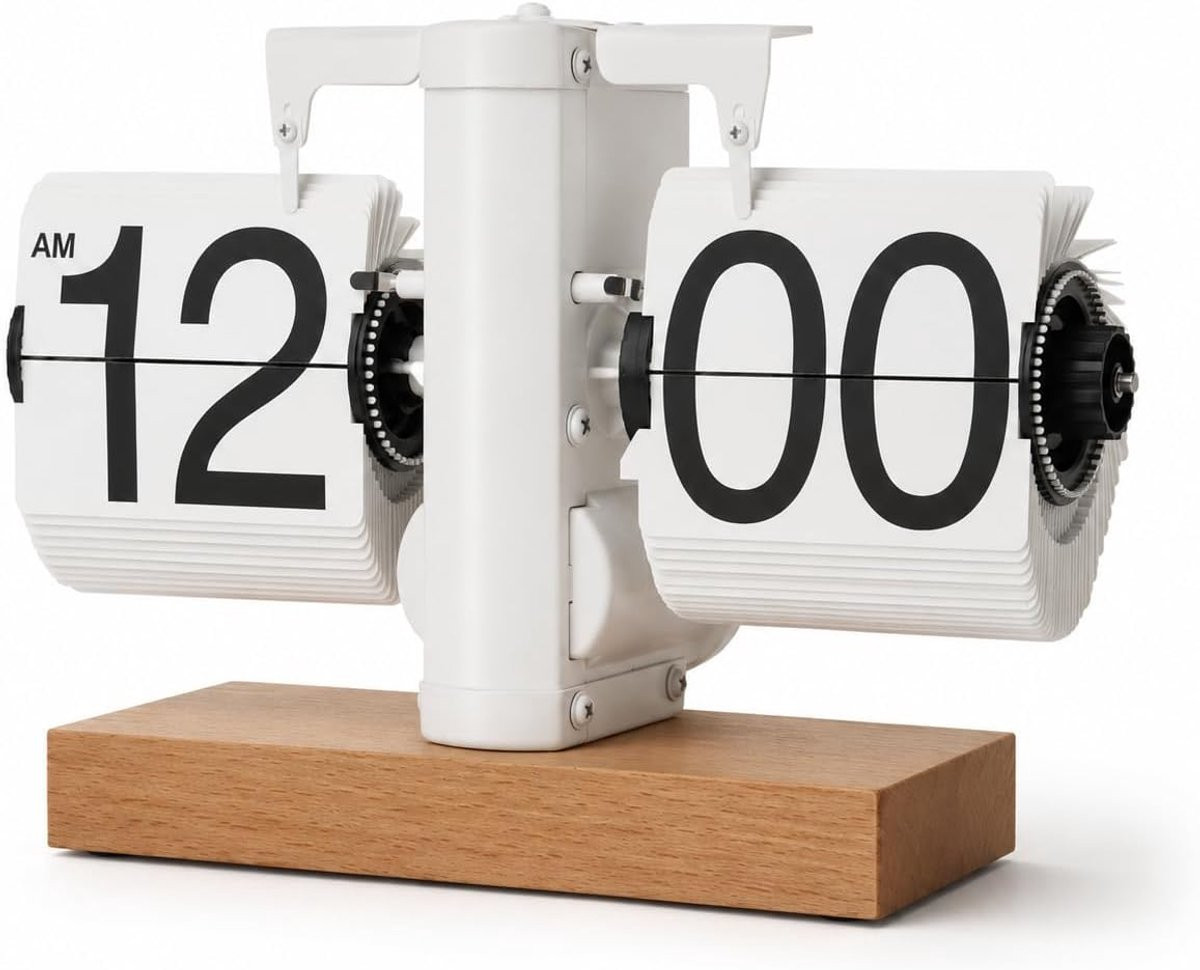 ShopVlot Flip Desk Klok - Retro Automatische Digitale Klok voor Thuis en Kantoor