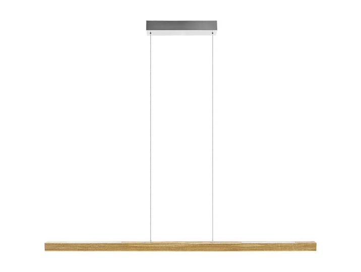 HERZBLUT Pendellampe Hermann Silber/Braun Nickel/Holz 3890 lm Dimmbar B 130 cm - LED - Lichtfarbe: Extra warmweiss - Helles Neutralweiss - LED Energiesparlampen