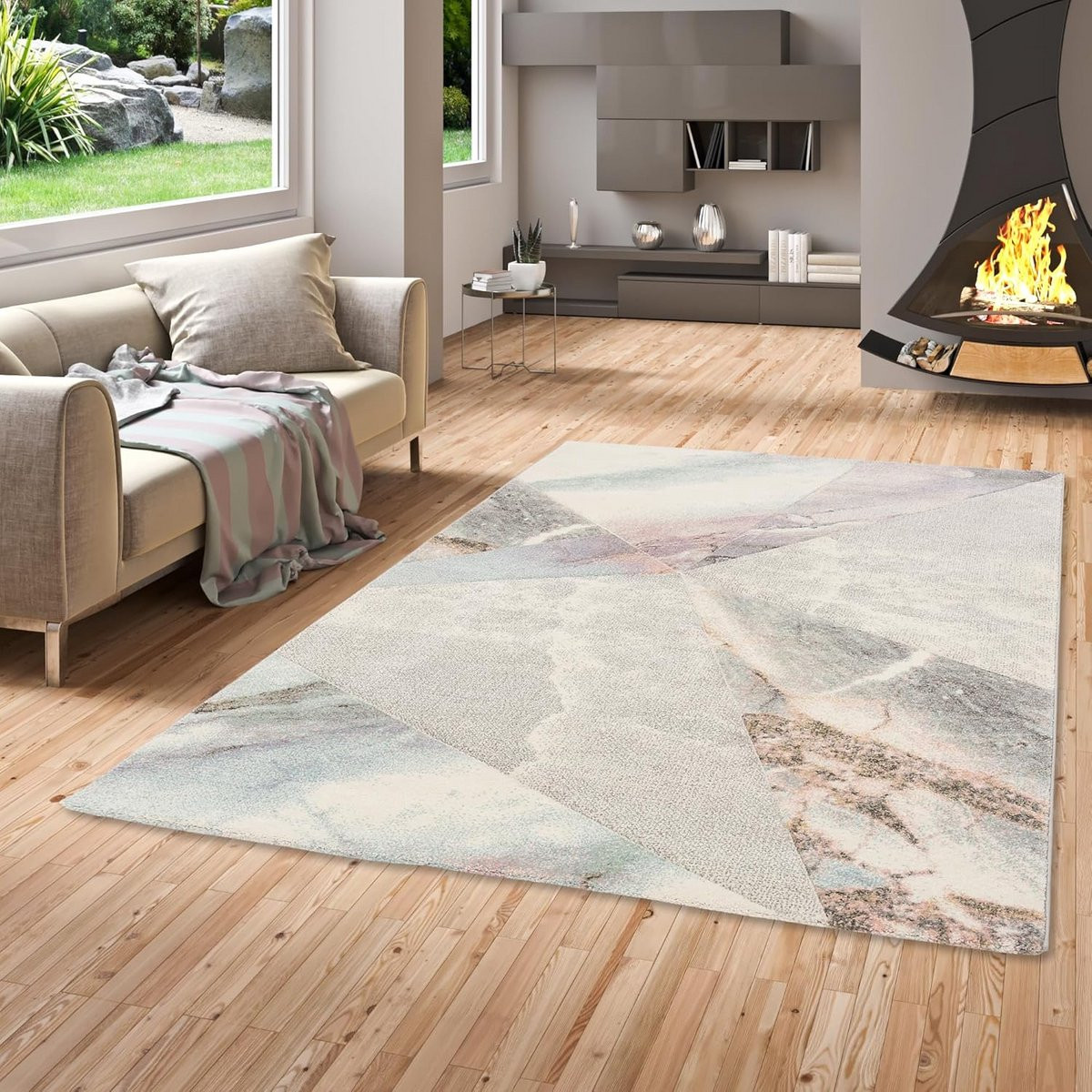 Maui Designtapijt Marmerlook Trend Pastel Abstract Modern Polypropyleen