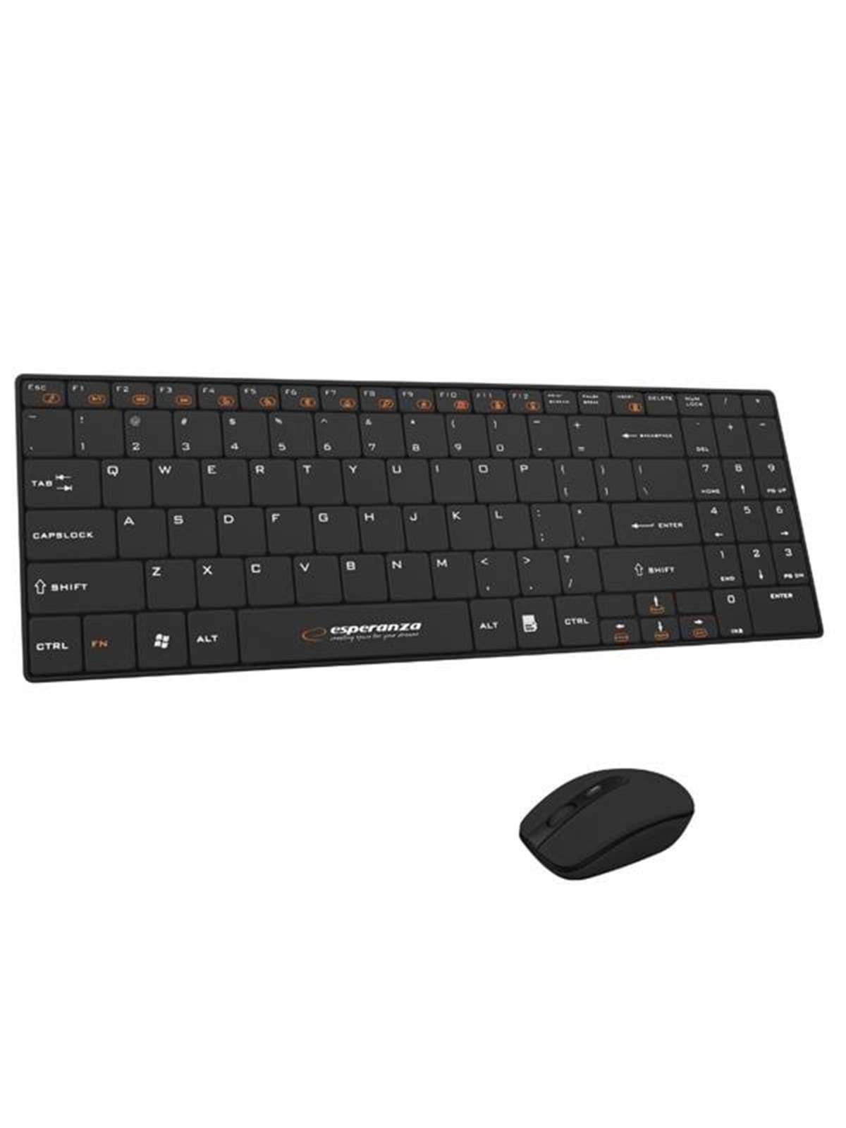 Esperanza WIRELESS SET 2.4GHZ USB LIBERTY BLACK - Tastatur & Maus Set - Schwarz