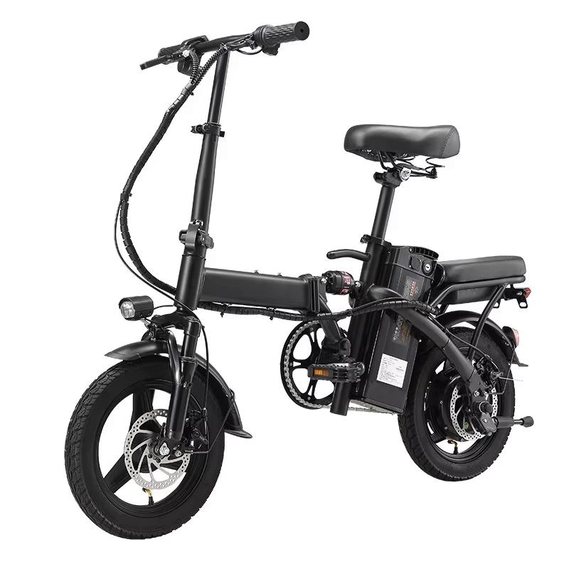 T1, 14-Zoll mini klappbares E-Bike, 48V, 9Ah, mechanische Bremsen, Traglast 120kg, geeignet für kurze Stadtpendelfahrten