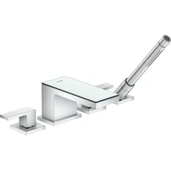 hansgrohe AXOR MyEdition 4-Loch Wannenrandarmatur, 47430000, Farbe: chrom / Spiegelglas
