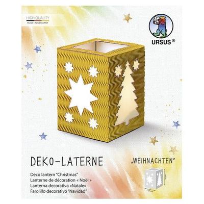 URSUS Laternenzeit Deko-Laterne Weihnachten, sonnengelb