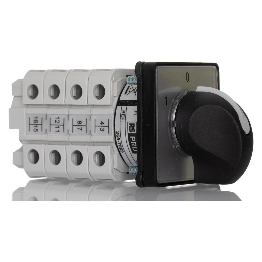 RS PRO Nockenschalter, 4-poliger Wechsler / 16A, 4 Schliesser, 500V ac, 3-phasig, 3-Stufen Schraub, 6 (2657669)