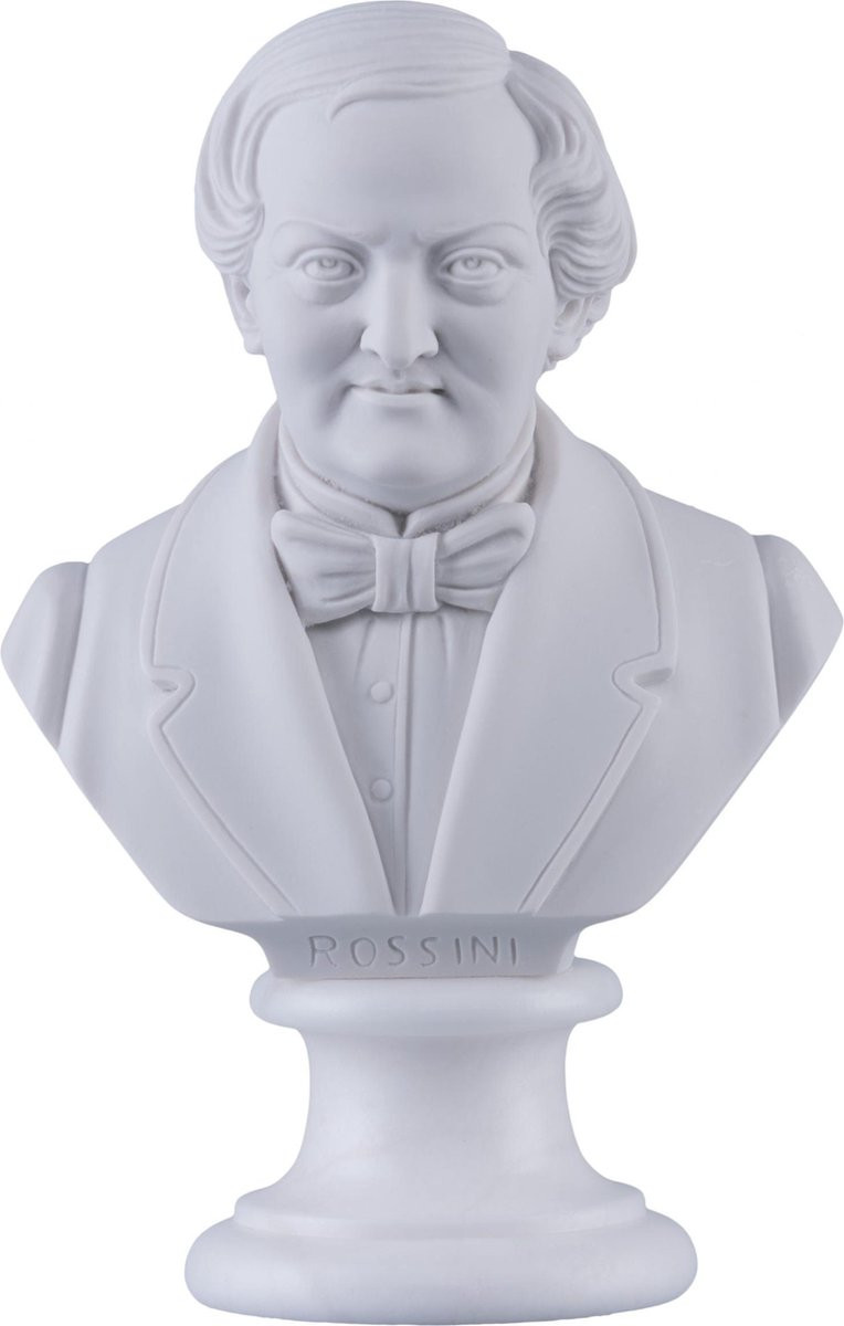 Albast borstbeeld Rossini voor volwassenen, Hoogte: 22 cm