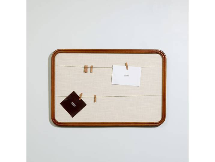 Collage aus Leinen, Viskose und Kiefernholz, 60 x 40 cm