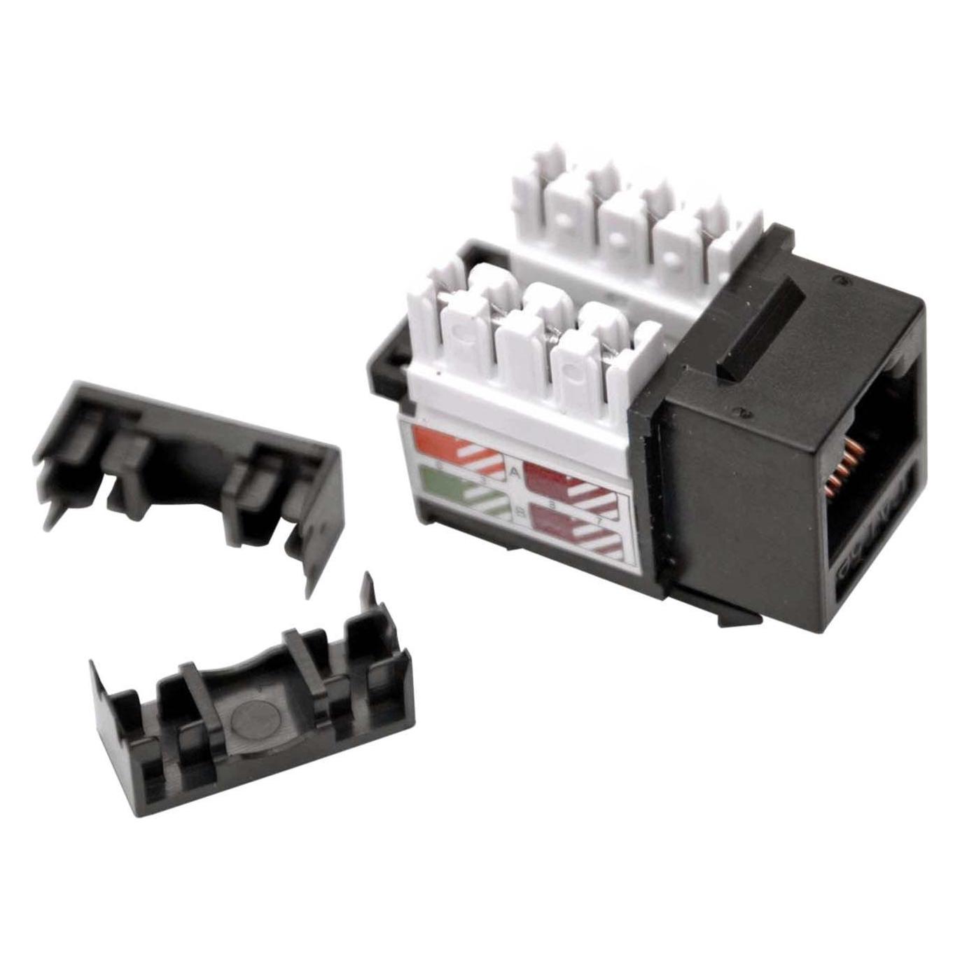 LEXI-Net Keystone Cat5E, UTP, Doppelklemmenblock, schwarz mit Bindeöse (Keystone Modul) (KSL5EUTPB)