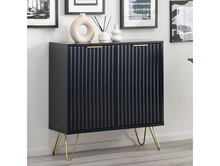 Julian Bowen Murano Compact Sideboard, Mattschwarz, Holzwerkstoff, Einheitsgröße
