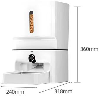 Uplift Treasures Smart WiFi Voice Auto Feeder With Camera 7l White Feeder