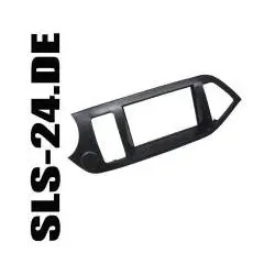 Radioblende 1-DIN 2-DIN KIA Picanto ab 2011 ohne Start-Stop, schwarz Blende