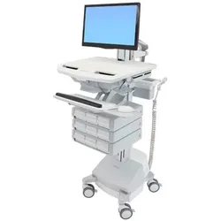 Ergotron Wagen für LCD-Display / Tastatur / Maus / CPU / Notebook / Kamera / Scanner (off, Notebookwagen, Grau