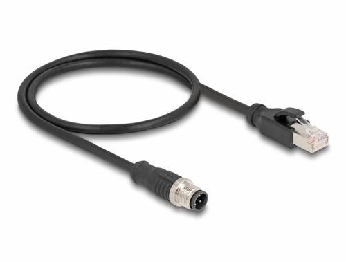Delock 60073 RJ45 / M12 Netzwerk Adapter S/FTP 0.50m Schwarz 1St.