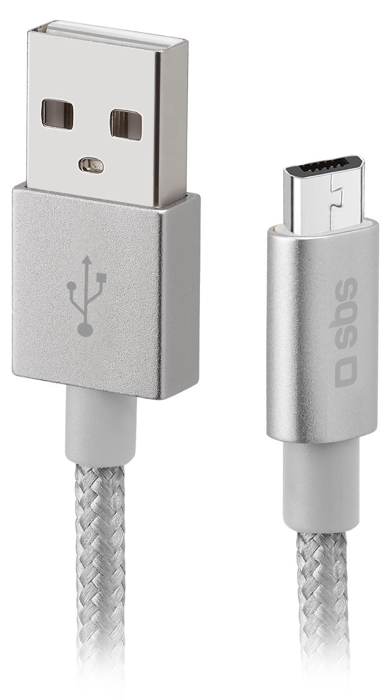 SBS Lade- en datakabel USB naar Micro-USB