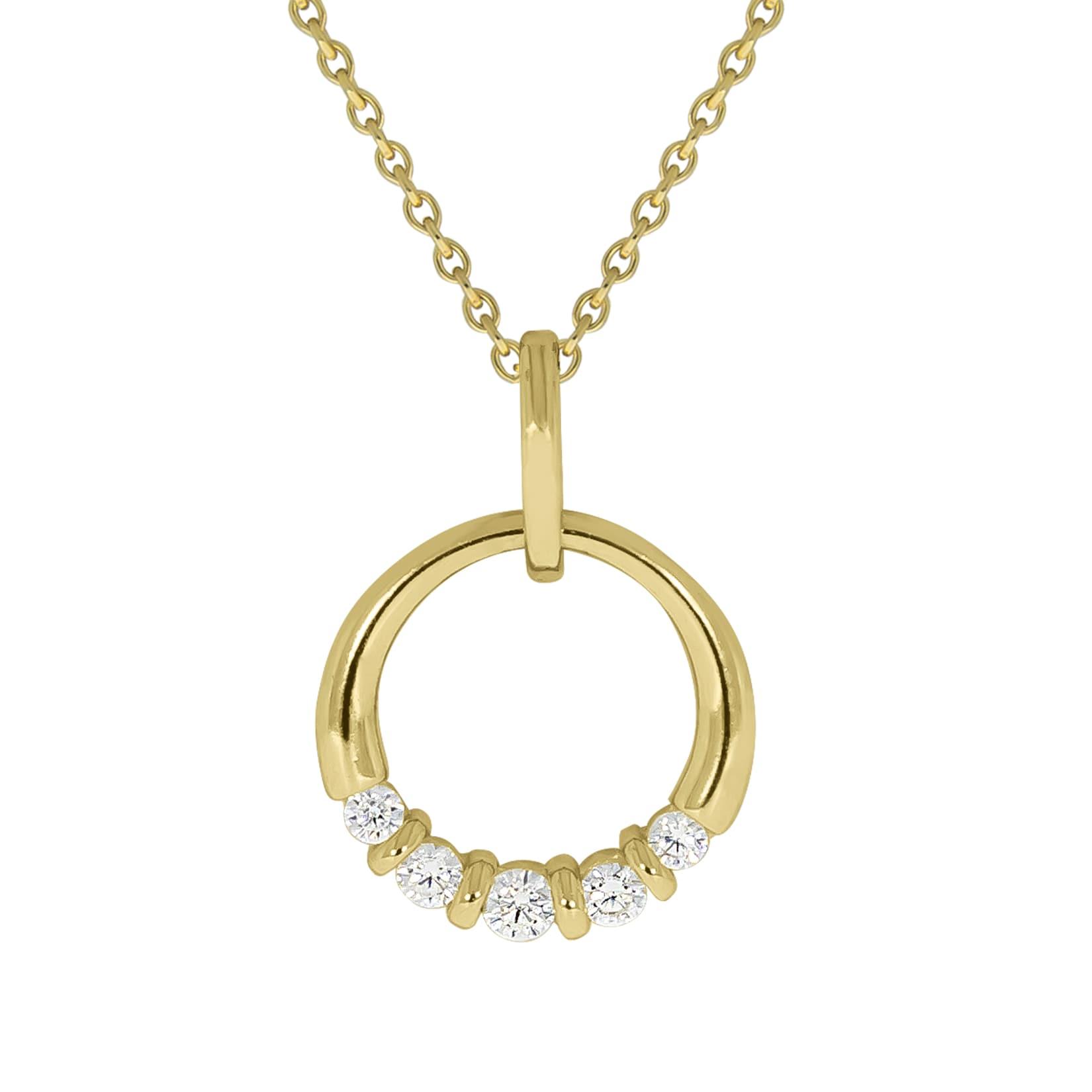 Celesta Gold Halskette 375/- Gelbgold Zirkonia