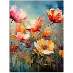 POSTER Blumen - Aquarell - Kunst - Botanisch - Natur Deko Wohnzimmer 60x80 cm