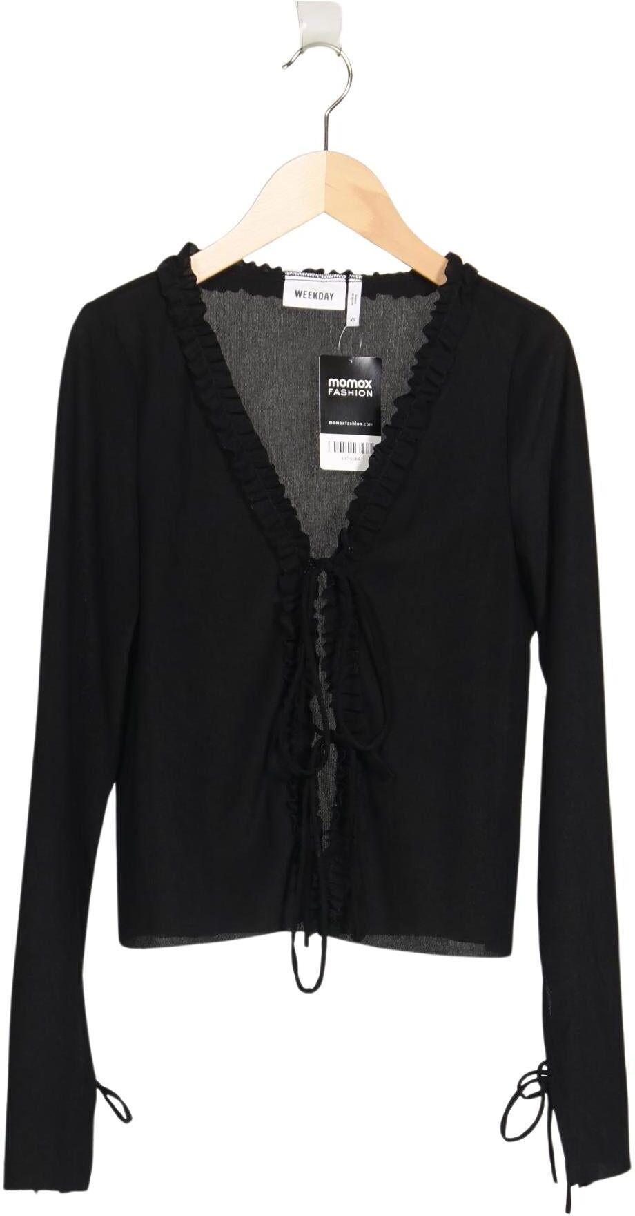 Weekday Damen Strickjacke, Schwarz, Gr. XS, Synthetik - Second Hand