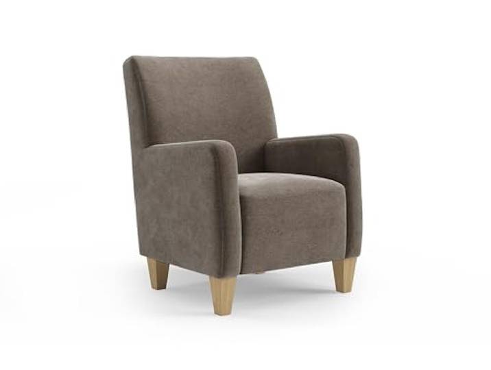 Cavadore Sessel Vida / Polstersessel im trendigen Design / 74 x 93 x 81 / Mikrofaser, Graubraun