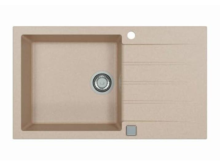 ALVEUS GRANITAL Spüle CADIT 40 in TERRA mit Pop-up-Siphon/Ausschnittmaß 840 x 480 mm/Granitspüle