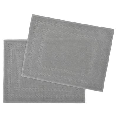Badematte OTTO HOME "Regona, 2 tlg. Hotelmatten-Set, 50x70 cm", grau, H:5mm, Baumwolle, Badematten, Badematte, 2-teiliges Set, schwere Qualität, Badematten Set, 100% Baumwolle