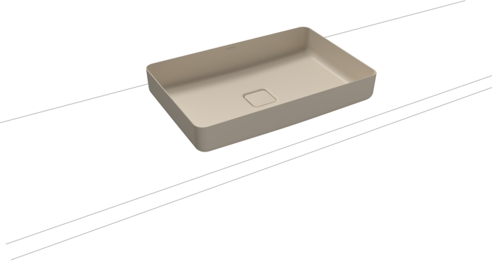Kaldewei Waschtisch Miena Mod.3185NP 909606913661 580x380mm, warm beige, Perl-Effekt, ohne Überlauf