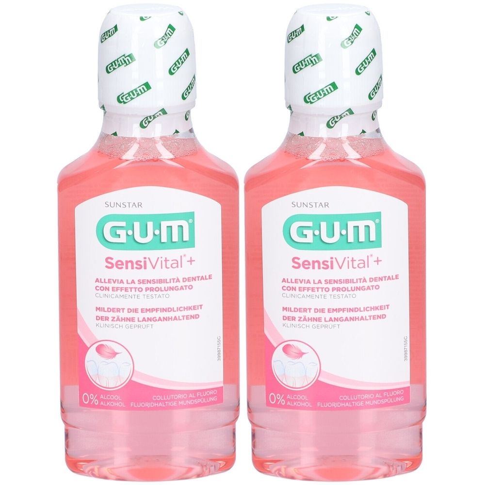 GUM Sensivital+ Mundspuel x2 2x300 ml Mundwasser