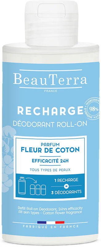 Beauterra Flor De Algodón déodorant roll-on recarga 150 ml