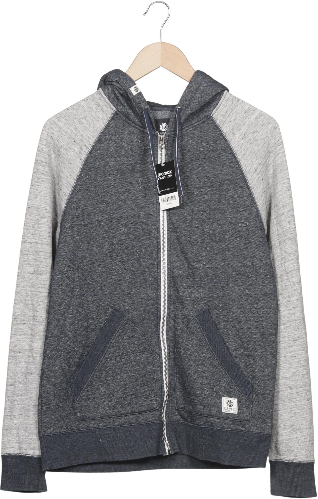 Element Herren Kapuzenpullover, Grau, Gr. M, Baumwolle / Synthetik - Second Hand