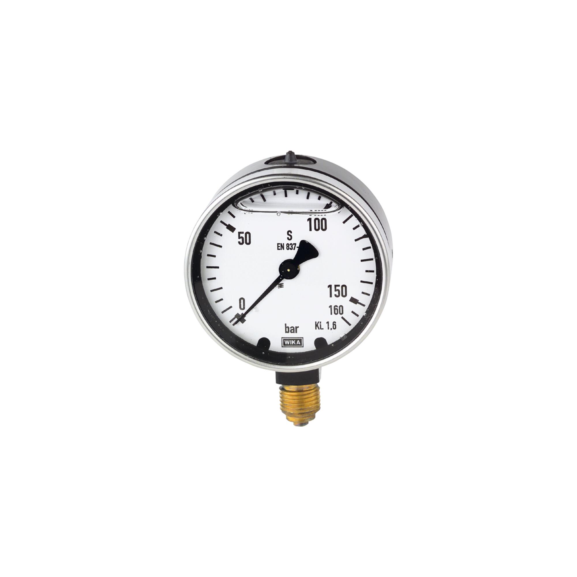 Riegler Glyzerinmanometer, Metallgehäuse, G 1/2 unten, 0 - 4,0 bar, Ã˜ 100 (725)