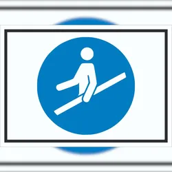 HB-Druck Handlauf benutzen Symbol Schild A5 (148x210mm)
