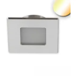 ISOLED LED Möbeleinbaustrahler MINI AMP, eckig, 3W, 120°, 24V DC, 1900/5000K, IP20, dimmbar, Alu gebürstet ISO-115726