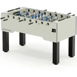 Sportime Tischkicker "Match", Blue Guardian vs. White Dragon, Weiß, Spielfeld Grau
