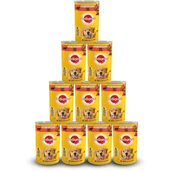 PEDIGREE Adult Dose 12x1200g - Nassfutter für Hunde mit Rindfleisch in Gelee