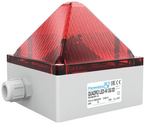 Pfannenberg Blitzleuchte LED QUADRO LED-HI-3G/3D LV RD 21108635009 Rot Blitzlicht 24 V/DC