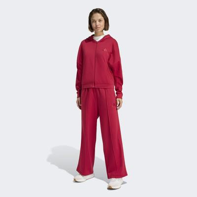 Trainingsanzug ADIDAS SPORTSWEAR "ENERGIZE", Damen, Gr. XL, rot (active maroon), Obermaterial: 70% Baumwolle, 30% Polyester, Sportanzüge Trainingsanzug