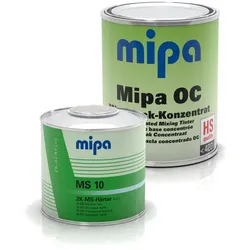 MIPA 2K OC HS AUTOLACK-Set in 1Ltr Wunschfarbe VOC + 500ml Härter MS10 kurz