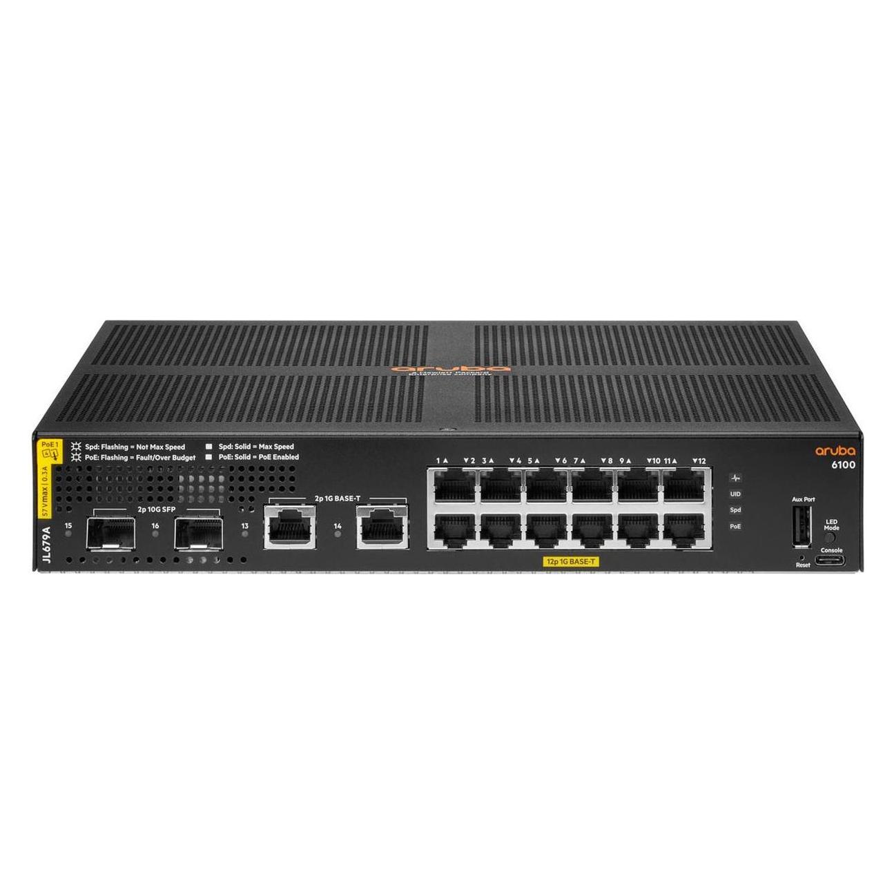 HPE Aruba 6100 12G Class4 PoE (12 Ports) (JL679A#ABB)