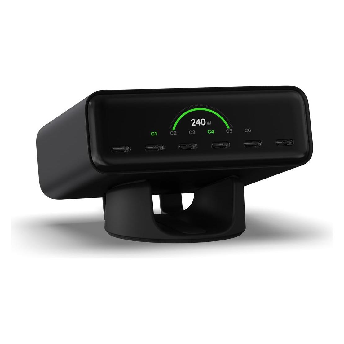 Satechi ChargeView 240W Desktop Charger - Space Black (240 W, 6 Ports) (ST-C6CV240C-EU)