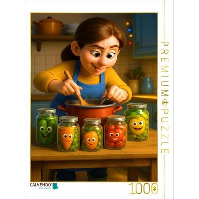 CALVENDO Puzzle Einkochzauber - Einwecken der eigenen Ernte | 1000 Teile Lege-Größe 64x48cm Foto-Puzzle für glückliche Stunden