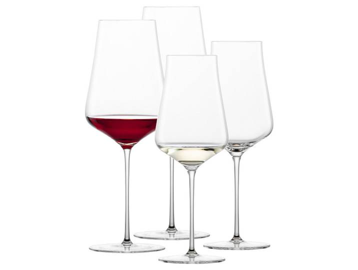 Zwiesel Glas Bordeaux- UND Weissweingläser Duo transparent 4er Set, Transparent, Glas, Gläser, Gläsersets