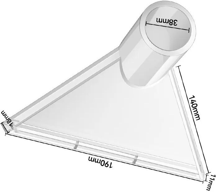 INF Large raclette d'aspiration transparente pour aspirateur - Matériau PC