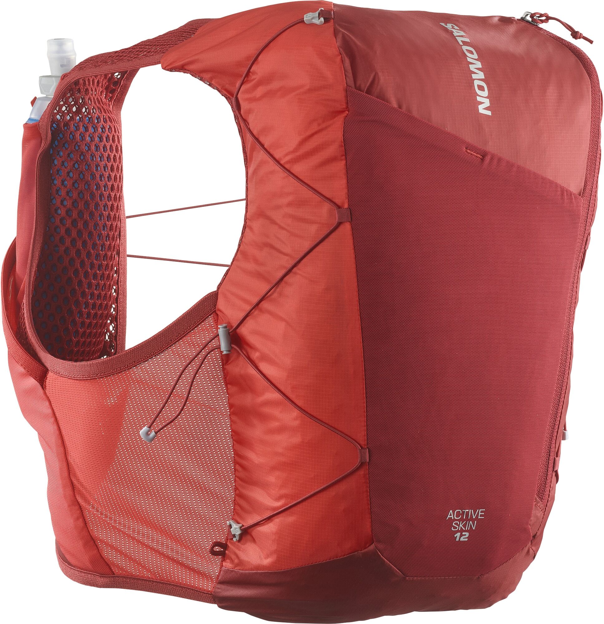 Trinkrucksack SALOMON "ACTIVE SKIN 12 SET" Gr. S, rot (rot dahlia, high risk rot), Rucksäcke, S, Polyamid, Trinkrucksack, aus Polyamid, auch in grossen Grössen rot dahlia, high risk rot S