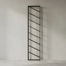 KADIMA DESIGN Weinregal STILVIN: Wandmontage, 8 Flaschen, 36x150x8 cm, pulverbeschichtetes Eisen, handgefertigt, 15 kg Belastbarkeit.
