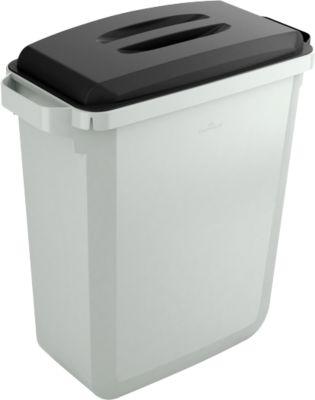 Wertstoff-Sammelbehälter, 60 l, mit Deckel, schwarz