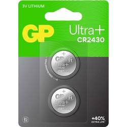 GP Knopfzelle CR2430 3 V 2 St. 300 mAh Li-MnO2 GP Ultra Plus Batterie Lithium Knopfzelle CR2430 2 Stück GPPBL243U001