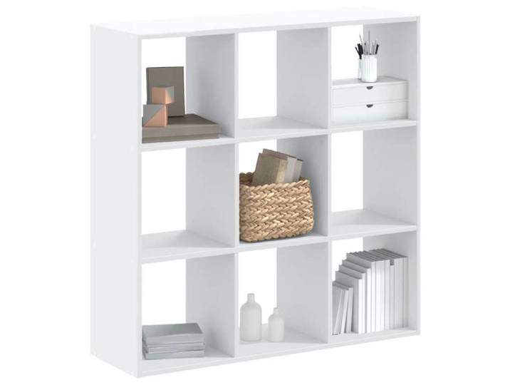 SALE 2026  Armoire étagère magazine Blanc - Bibliothèque blanc 102x32x102cm - bois d'ingénierie PRO565135555