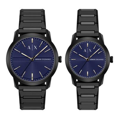 Quarzuhr ARMANI EXCHANGE, schwarz, Armbanduhren, Herren, Quarzuhr, Armbanduhr, Damenuhr, Herrenuhr, Edelstahlarmband